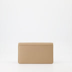 Petite maroquinerie Portefeuille Four stitches à chaîne Maison Margiela Beige Femme