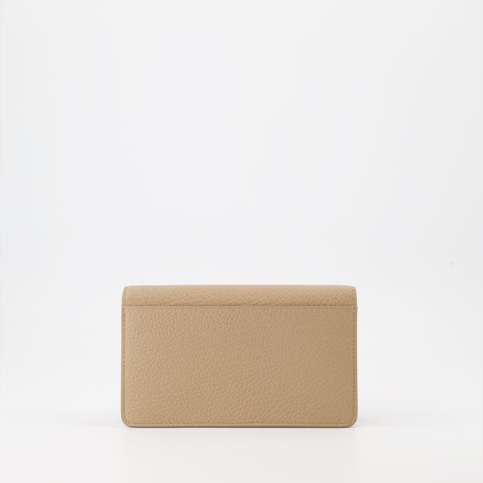 Petite maroquinerie Portefeuille Four stitches à chaîne Maison Margiela Beige Femme