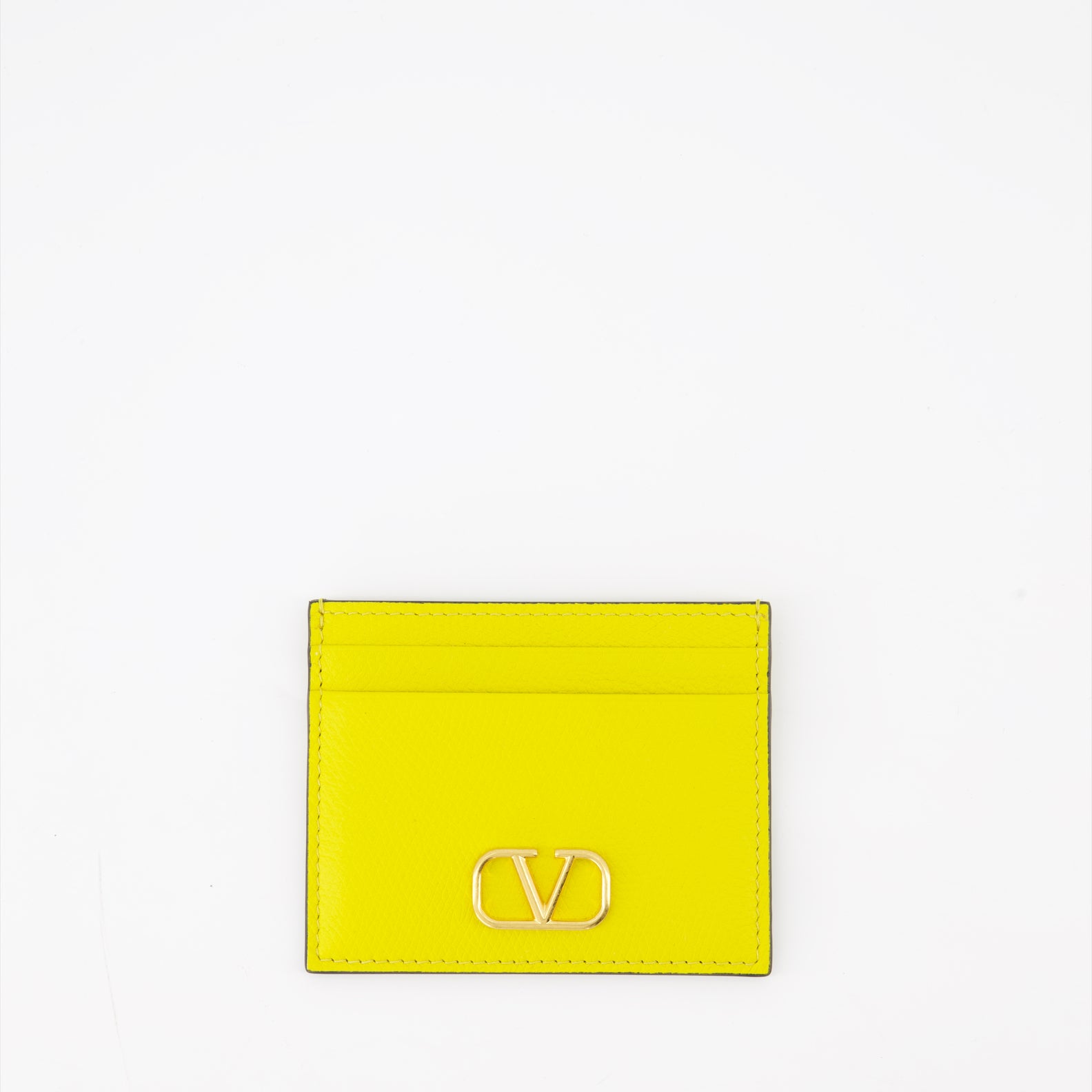 Piccola pelletteria Porte-cartes VLogo Valentino Garavani Giallo Femme