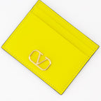 Small leather goods VLogo Card Holder Valentino Garavani Yellow Women