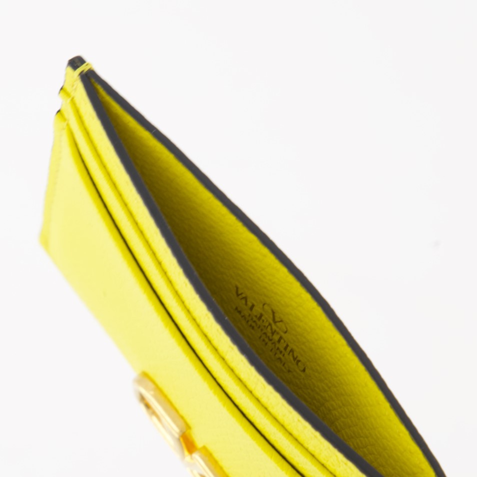 Piccola pelletteria Porte-cartes VLogo Valentino Garavani Giallo Femme