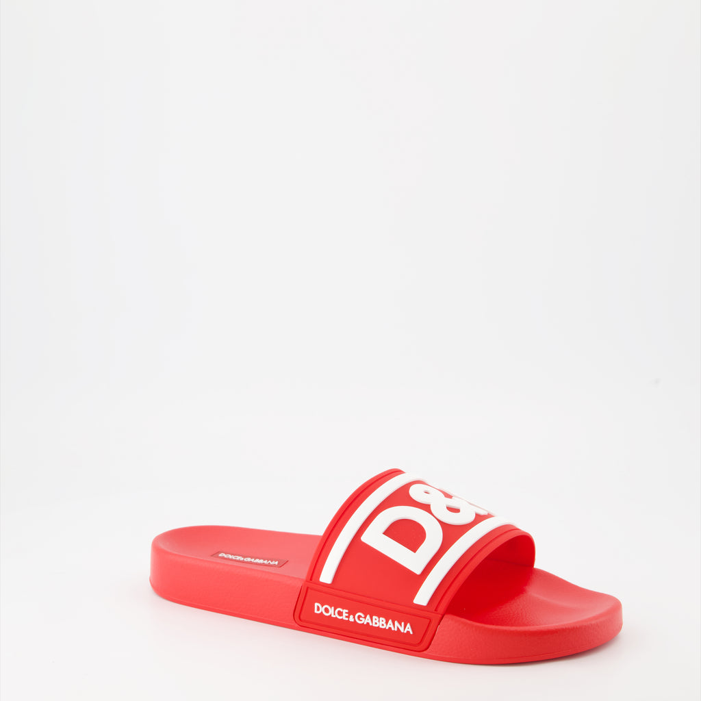 Open shoes D&amp;G slides Dolce & Gabbana Red Man