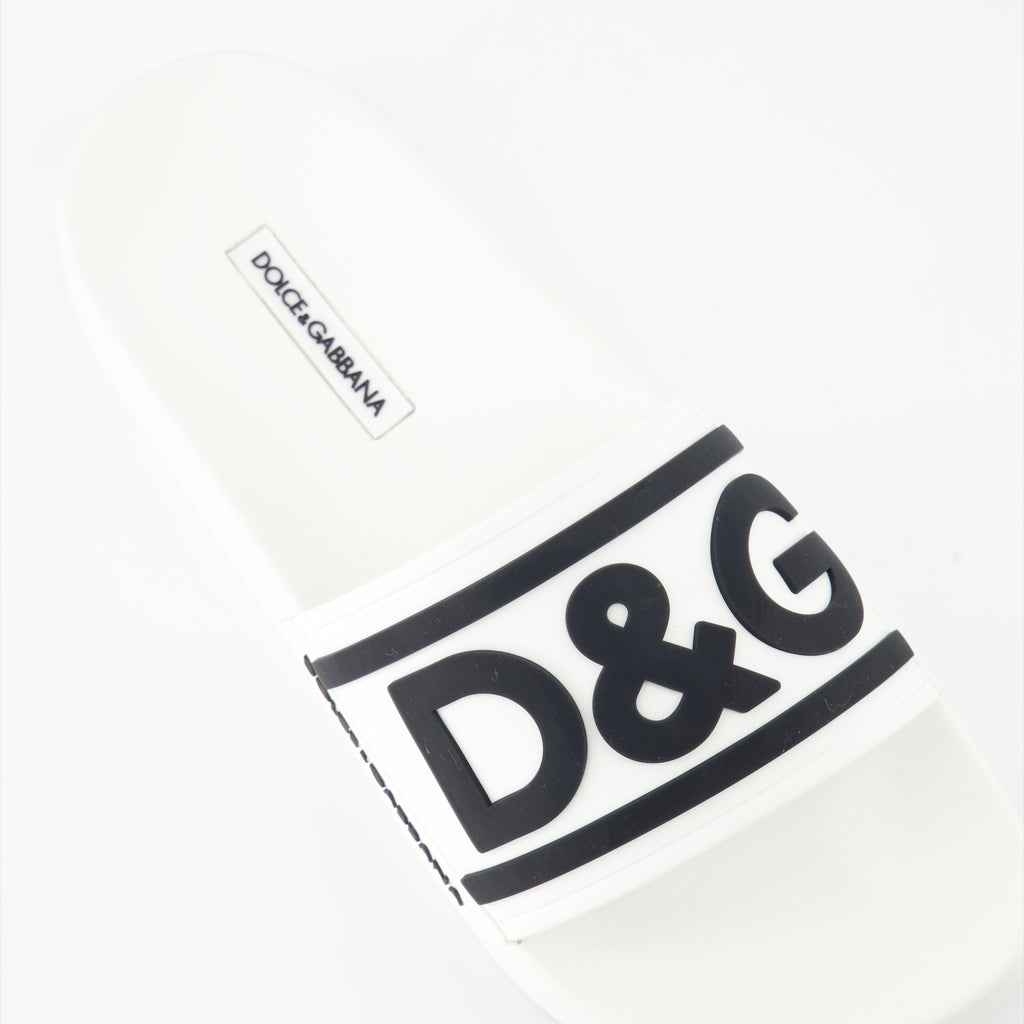 Open shoes D&amp;G slides Dolce & Gabbana White Women