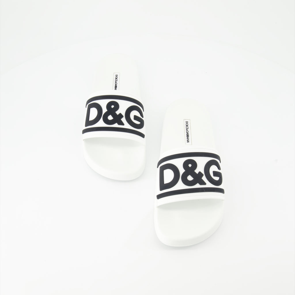 Open shoes D&amp;G slides Dolce & Gabbana White Women