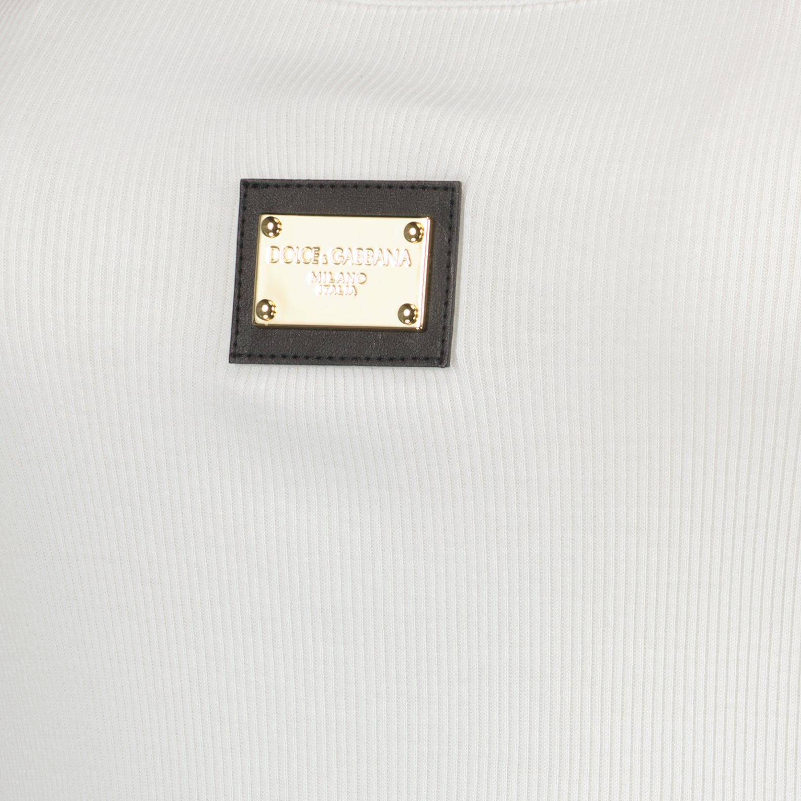 Tops Débardeur à logo plaque Dolce & Gabbana Blanc Femme