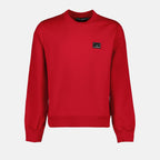 Sweatshirts Sweatshirt à logo plaque Dolce & Gabbana Rouge Homme
