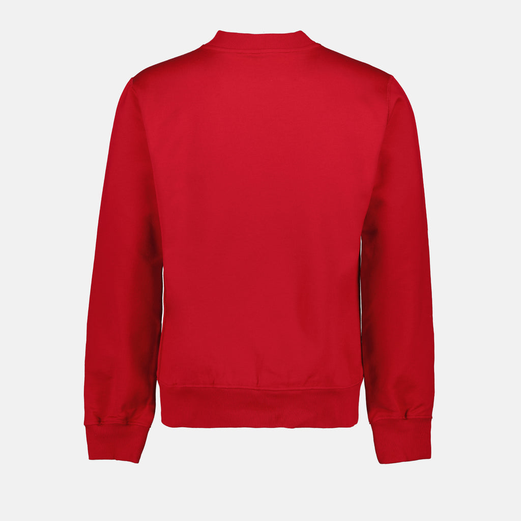 Sweatshirts Sweatshirt à logo plaque Dolce & Gabbana Rouge Homme
