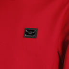 Sweatshirts Sweatshirt à logo plaque Dolce & Gabbana Rouge Homme
