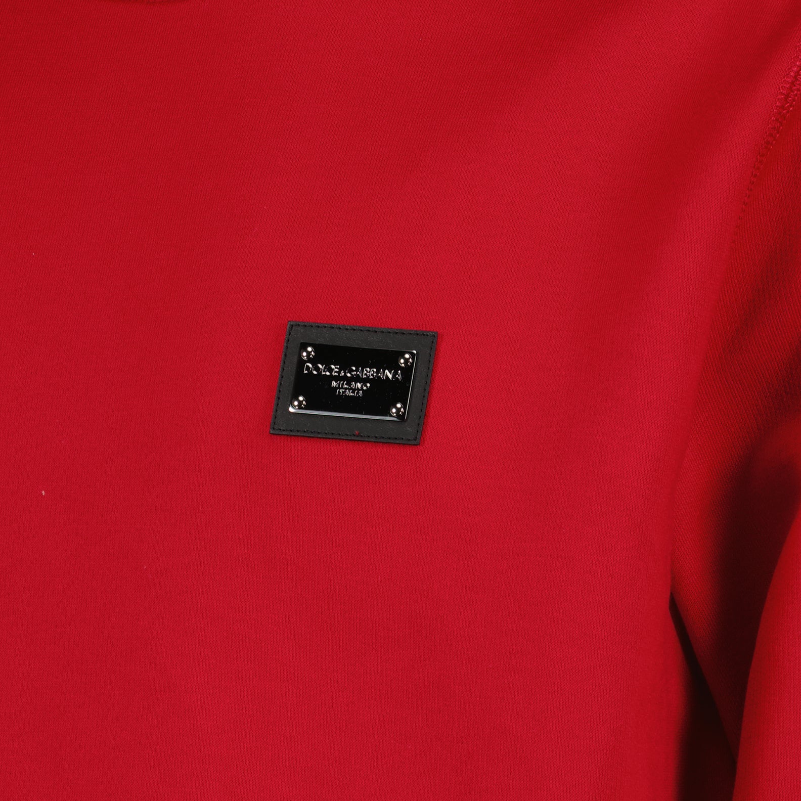 Sweatshirts Sweatshirt à logo plaque Dolce & Gabbana Rouge Homme