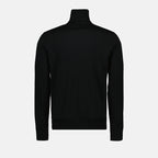 Maille Col roulé à logo plaque Dolce & Gabbana Noir Homme