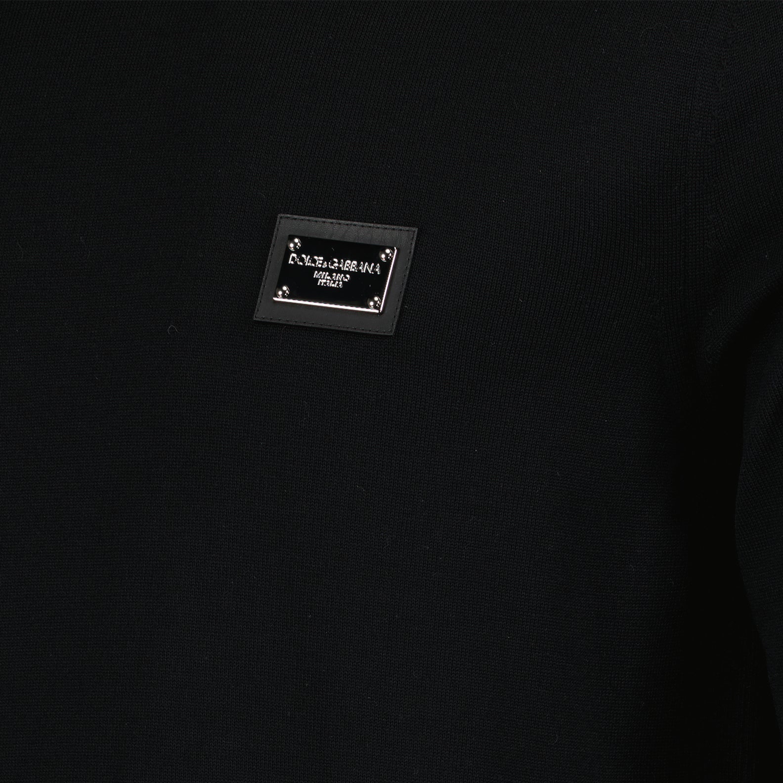 Prendas de punto Col roulé à logo plaque Dolce & Gabbana Negro Homme