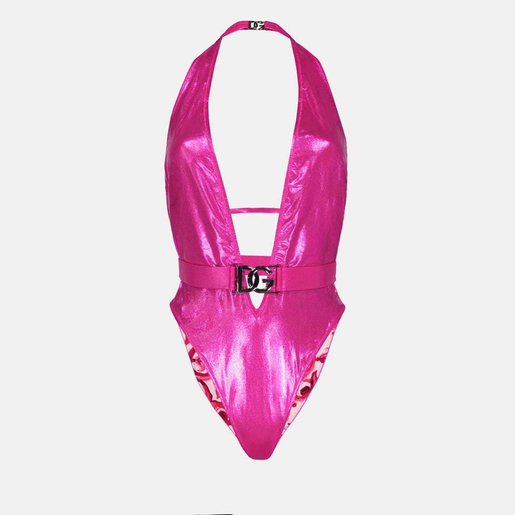 Beachwear Maillot de bain en tissu métallique Dolce & Gabbana Rose Femme