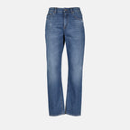 Pantalons Jean droit délavé Dolce & Gabbana Bleu Femme