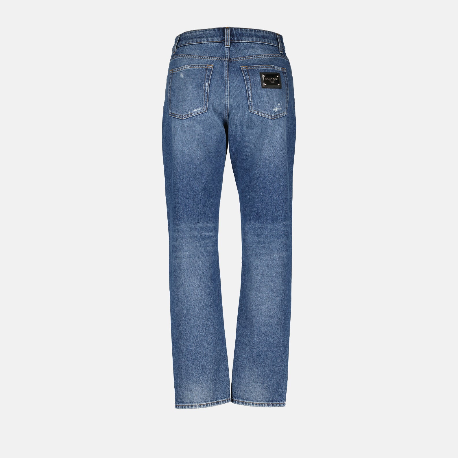 Pantalons Jean droit délavé Dolce & Gabbana Bleu Femme