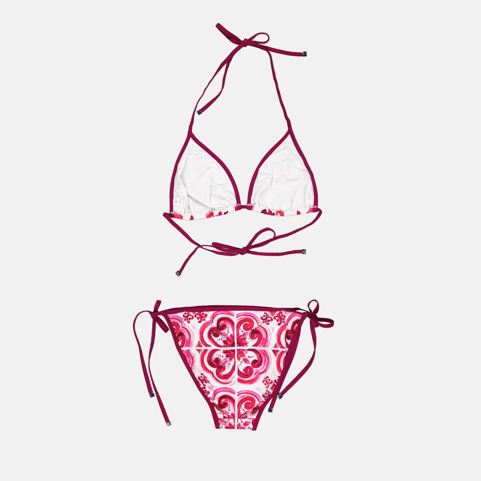 Moda de playa Bikini imprimé Majoliques Dolce & Gabbana Rosa Femme