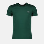T-shirts T-shirt à logo plaque Dolce & Gabbana Vert Homme