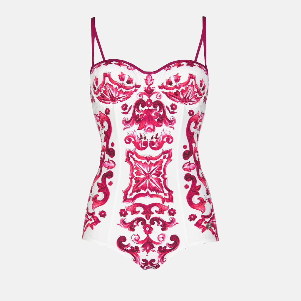 Strandmode Maillot de bain Majolique Dolce & Gabbana Rosa Femme