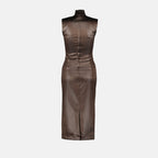 Robes Robe en satin brillant Dolce & Gabbana Marron Femme