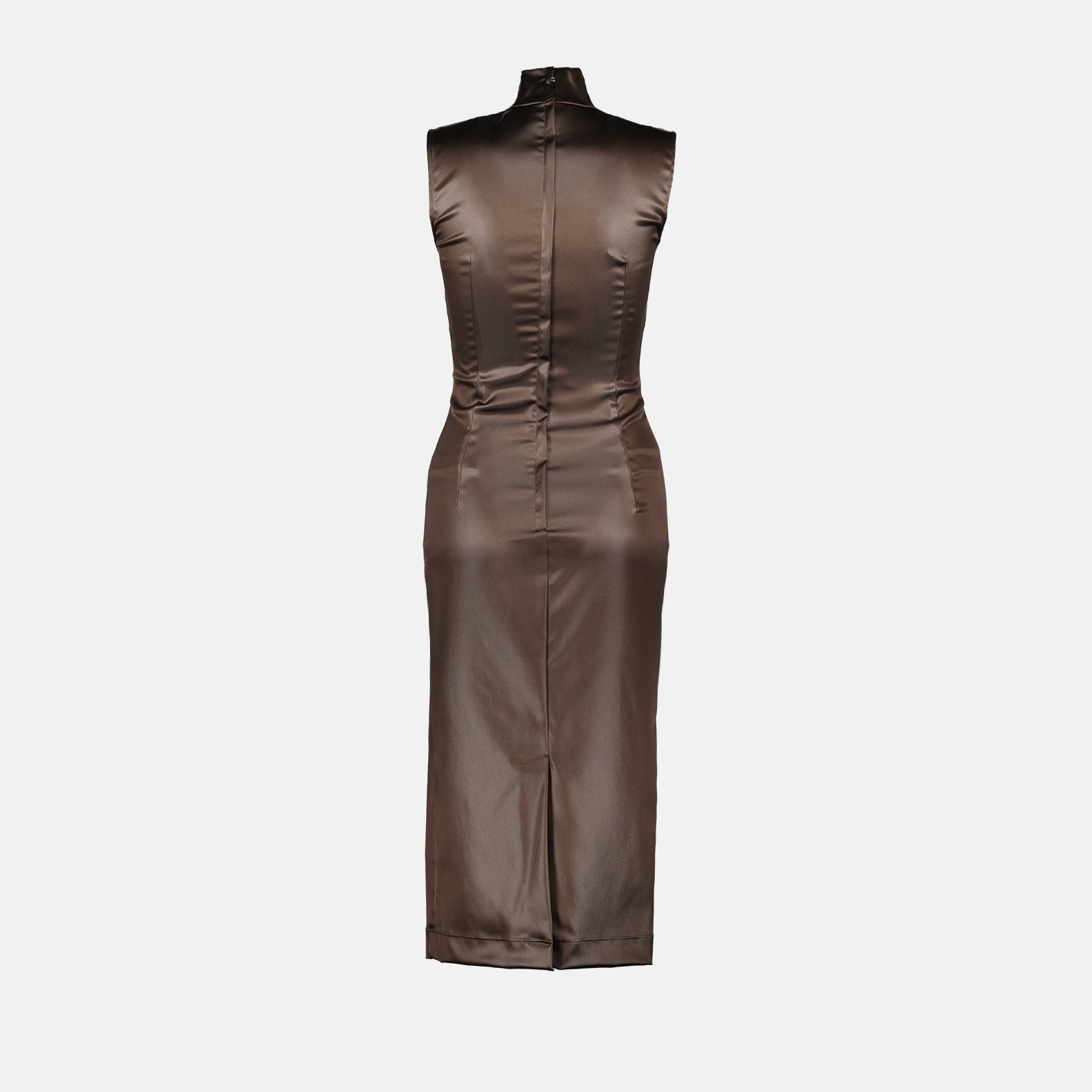 Robes Robe en satin brillant Dolce & Gabbana Marron Femme