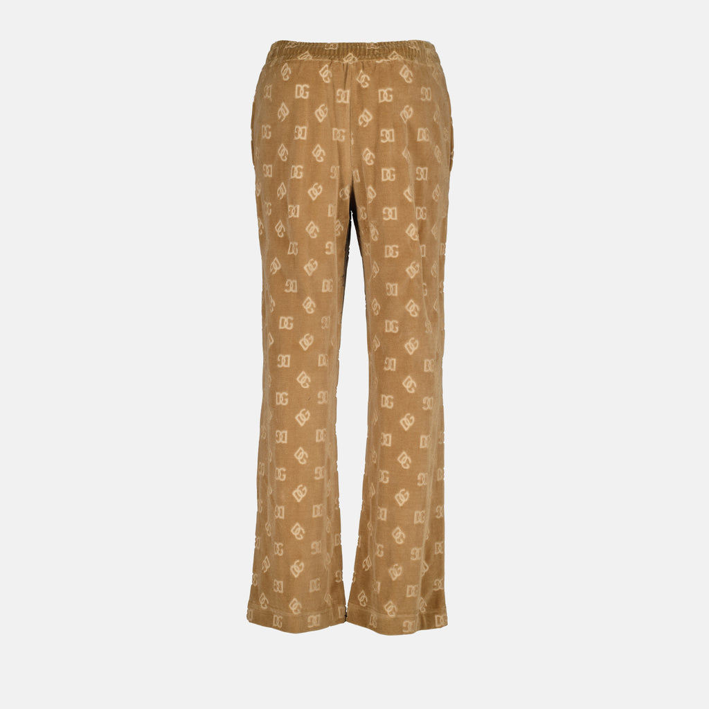 Hosen Pantalon jogging à logo Dolce & Gabbana Braun Homme