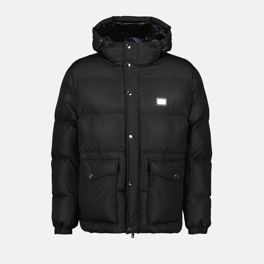 Cappotti Doudoune à logo plaque Dolce & Gabbana Nero Homme