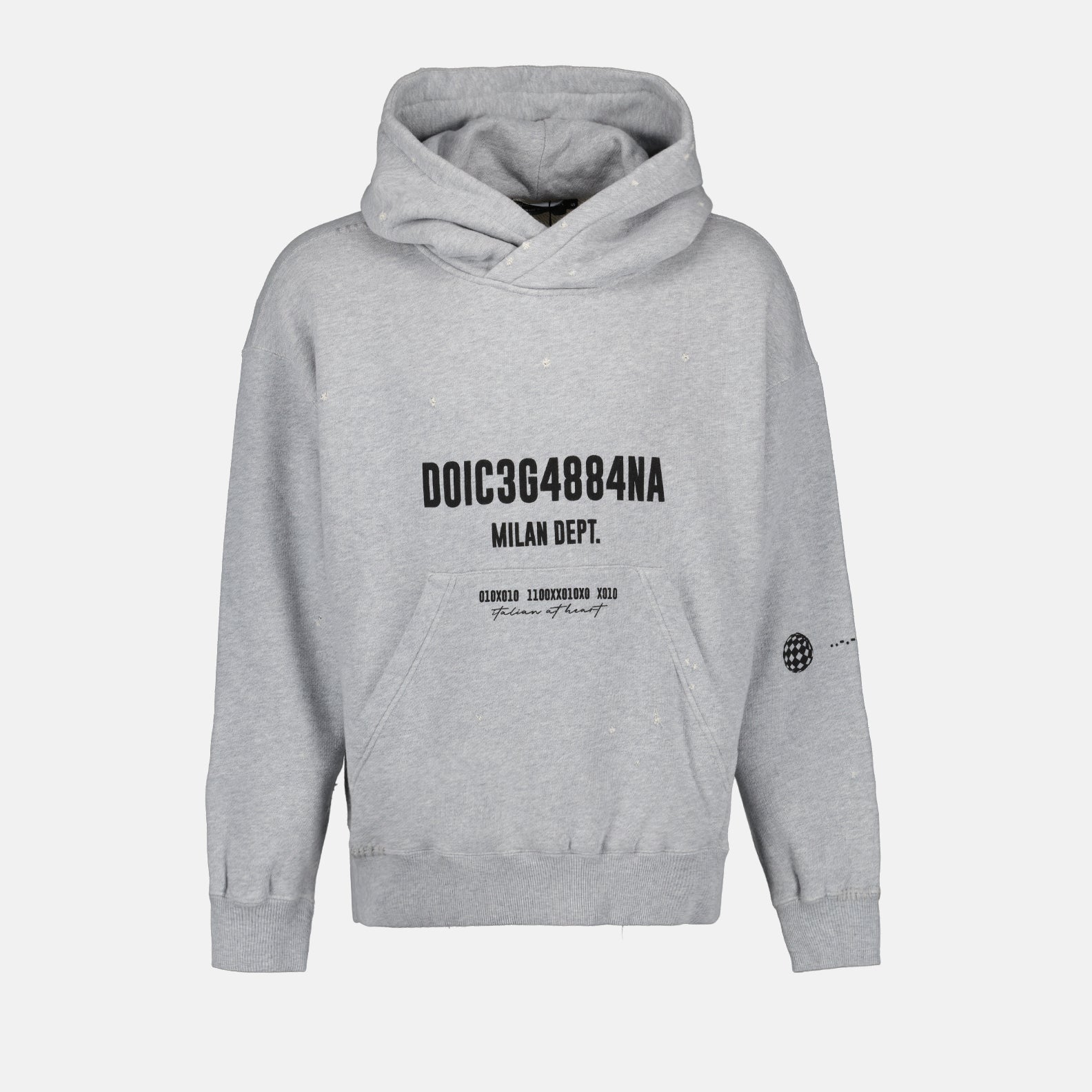 Sweatshirts Sweat à capuche imprimé Dolce & Gabbana Gris Homme
