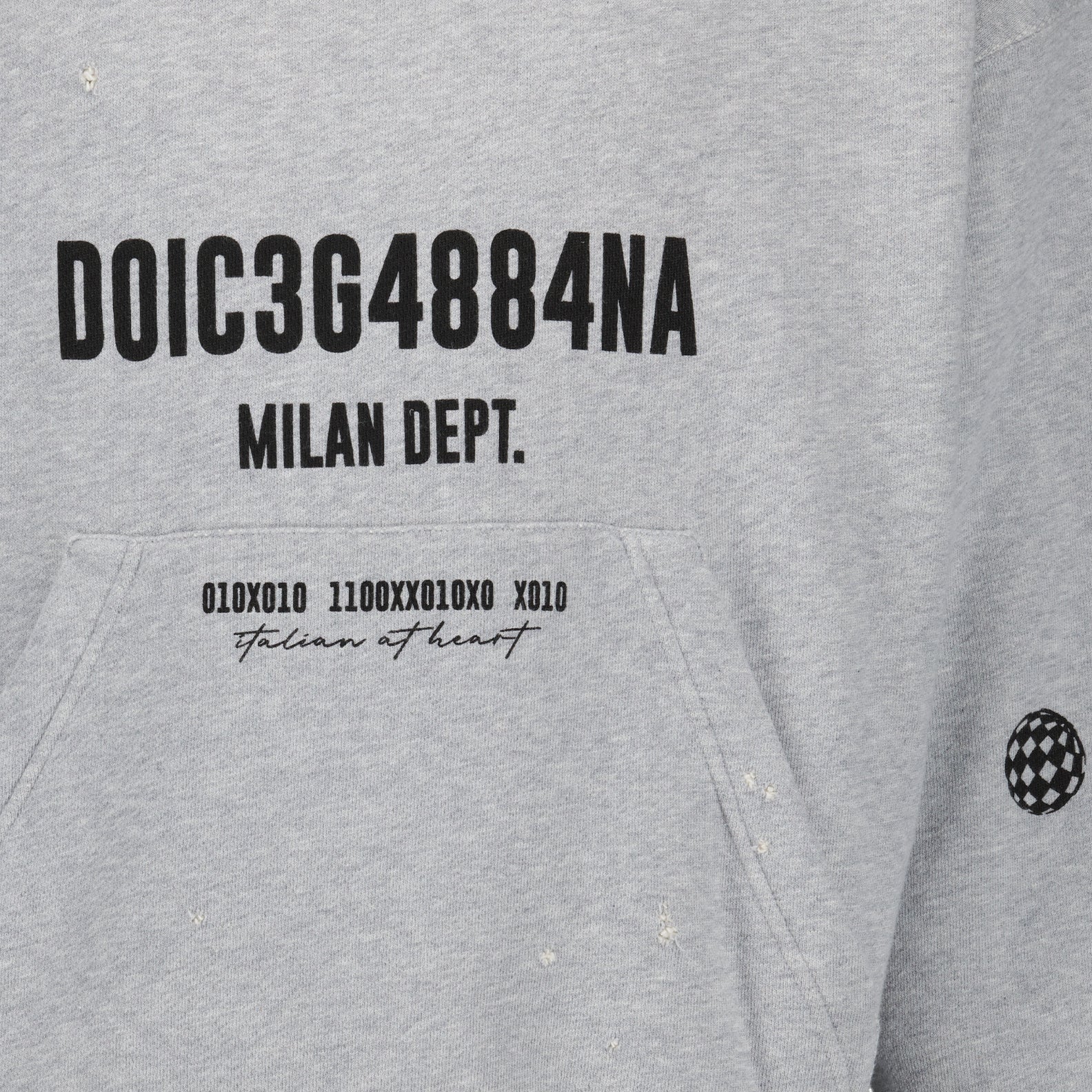 Sweatshirts Sweat à capuche imprimé Dolce & Gabbana Gris Homme