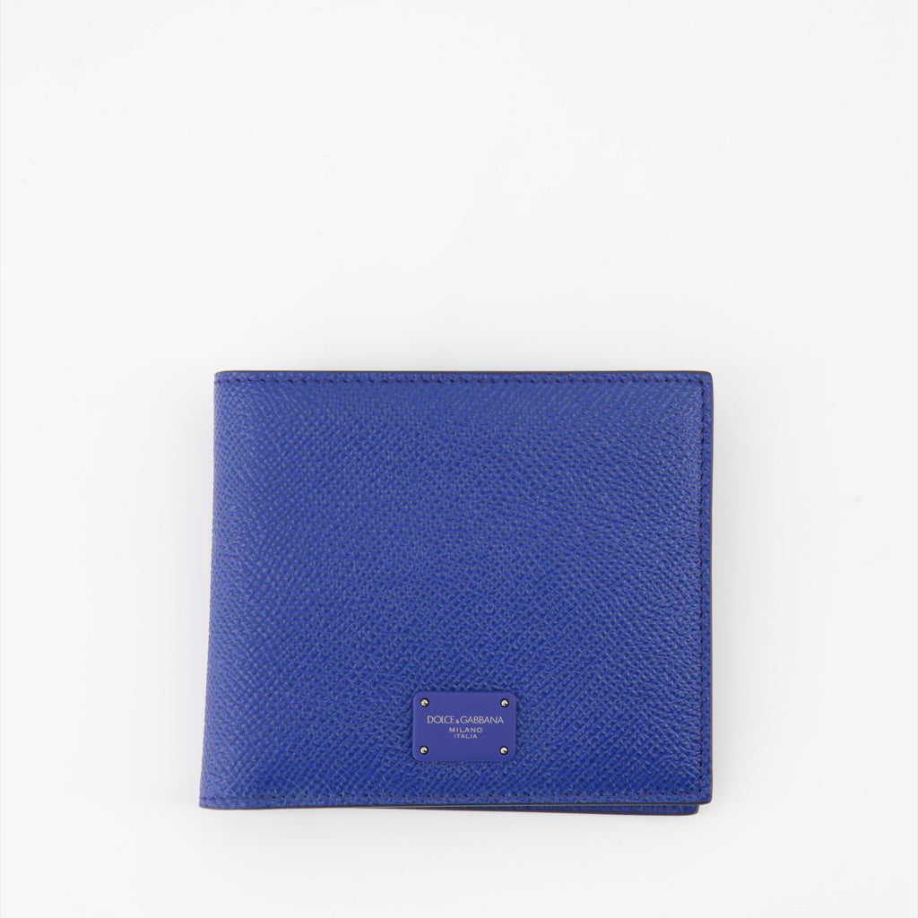Small leather goods Logo plaque wallet Dolce & Gabbana Blue Man