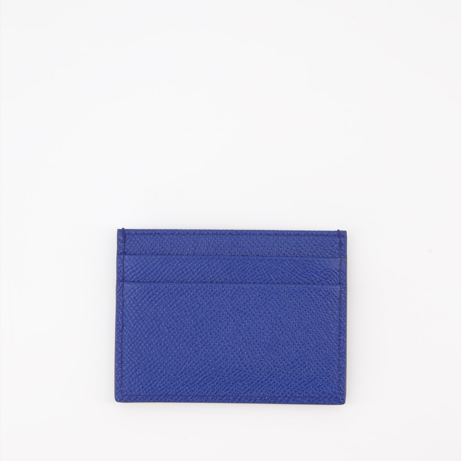 Piccola pelletteria Porte-cartes à logo plaque Dolce & Gabbana Blu Homme