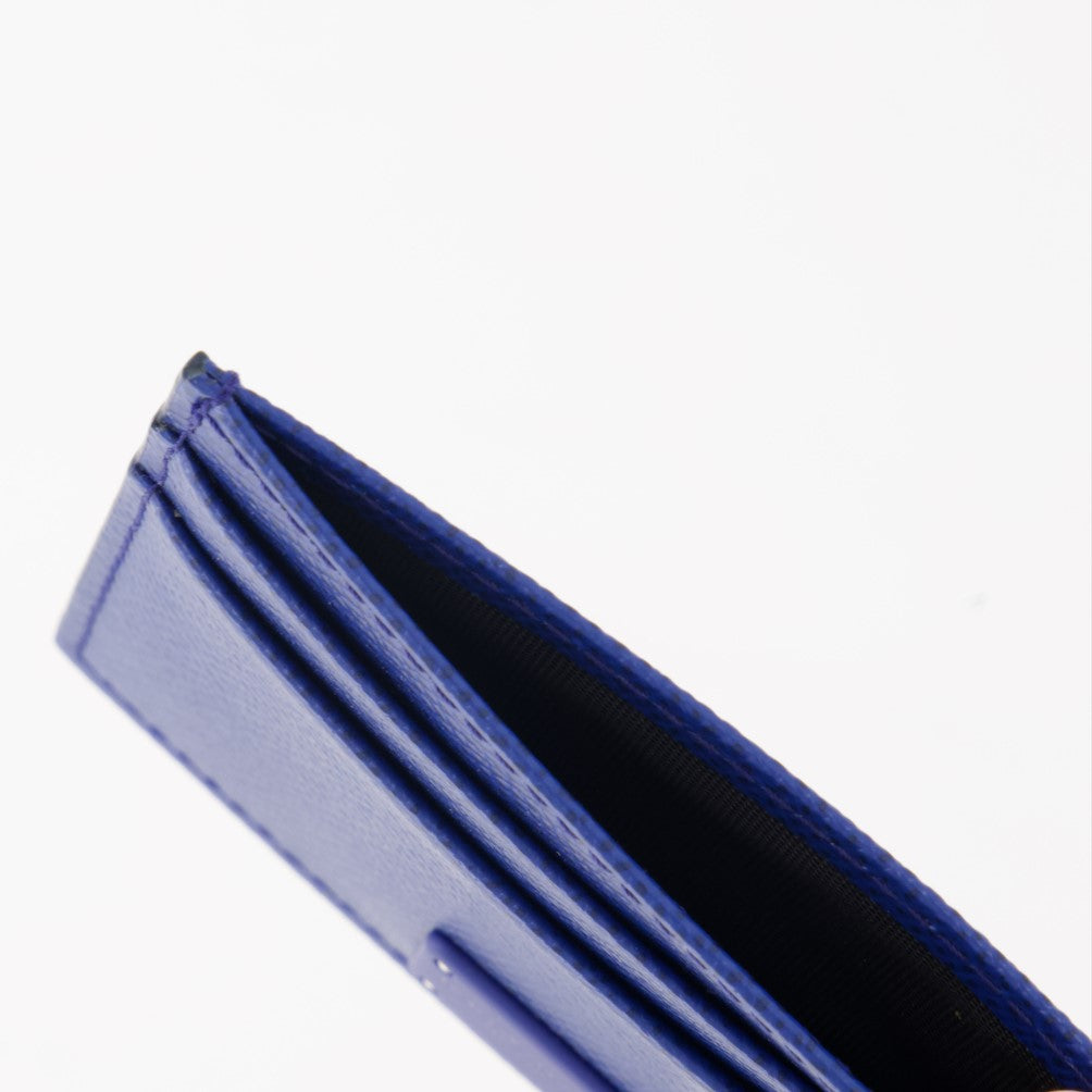 Piccola pelletteria Porte-cartes à logo plaque Dolce & Gabbana Blu Homme