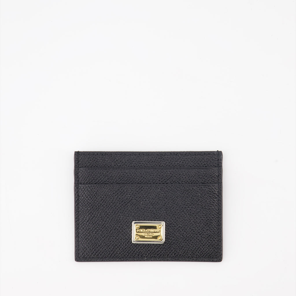 Petite maroquinerie Porte-cartes à logo plaque Dolce & Gabbana Noir Femme