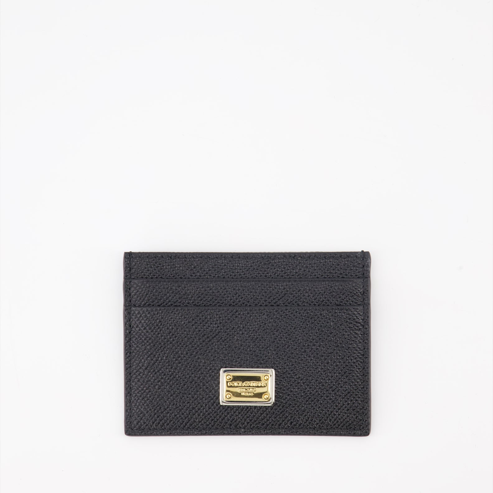 Piccola pelletteria Porte-cartes à logo plaque Dolce & Gabbana Nero Femme