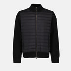 Vestes Veste bi-matière matelassée Moncler Noir Homme