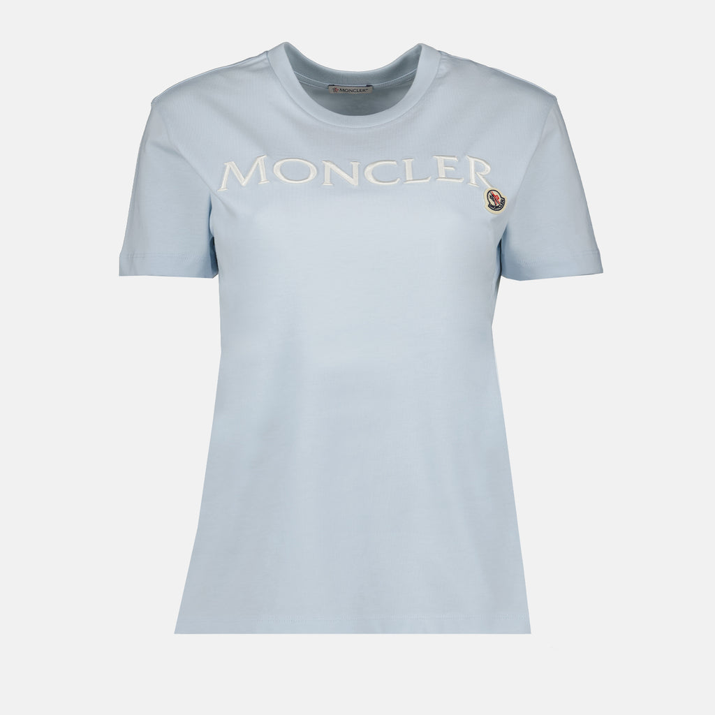 T-shirts T-shirt à logos Moncler Bleu Femme