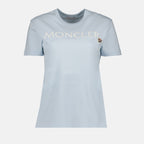 T-shirts T-shirt à logos Moncler Bleu Femme