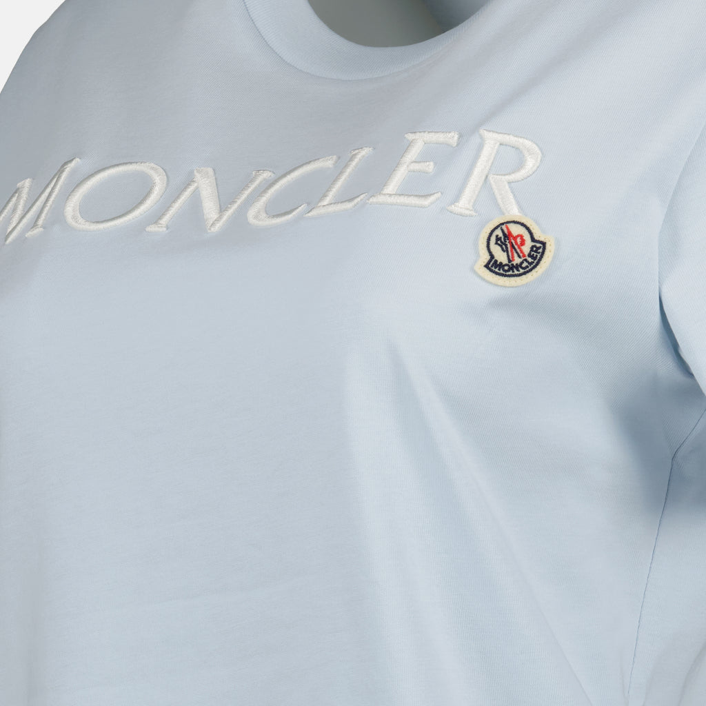 T-shirts T-shirt à logos Moncler Bleu Femme