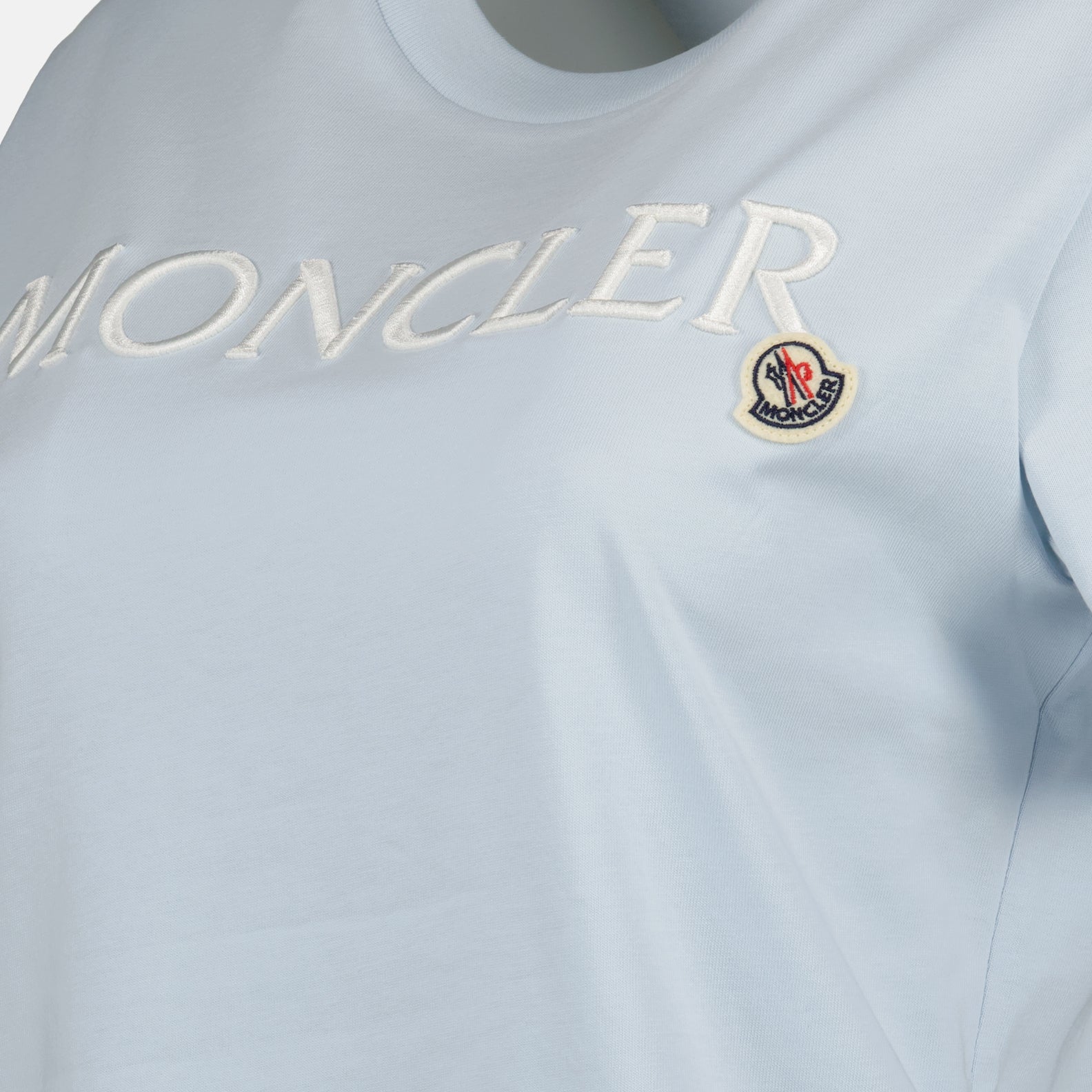 T-shirts T-shirt à logos Moncler Bleu Femme
