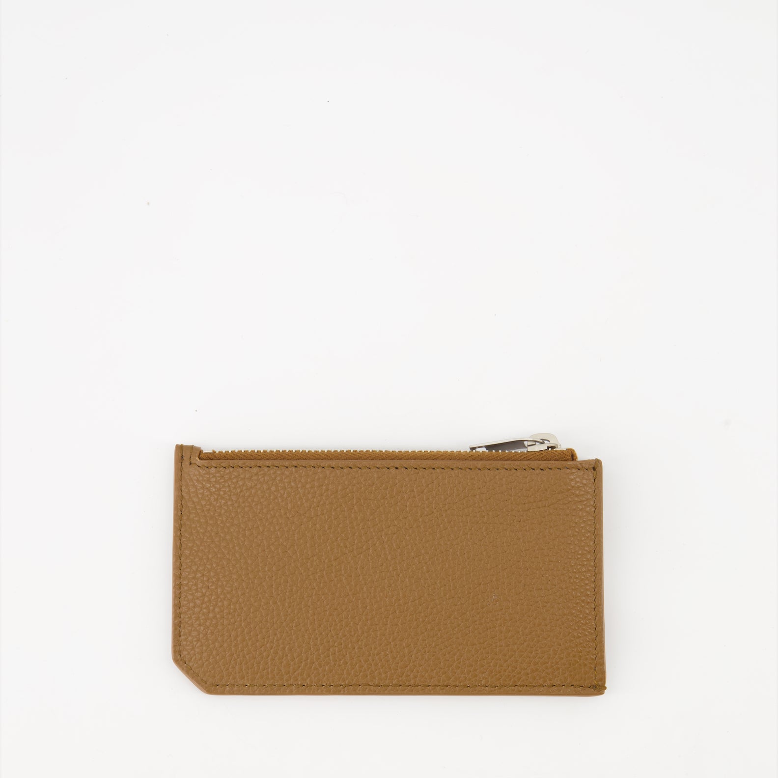 Small leather goods Cassandre Shadow Zipped Card Holder Saint Laurent Brown Homme