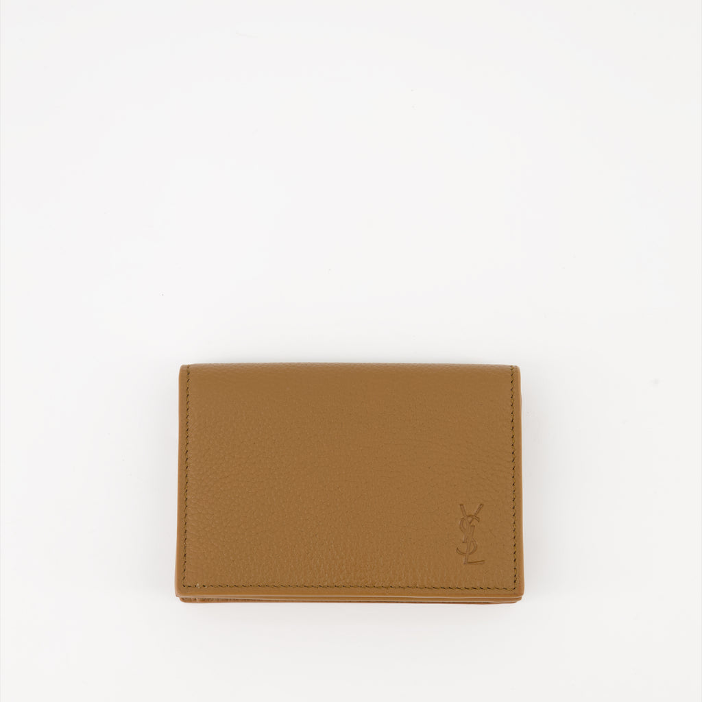 Piccola pelletteria Porte monnaie Cassandre Shadow Saint Laurent Marrone Homme