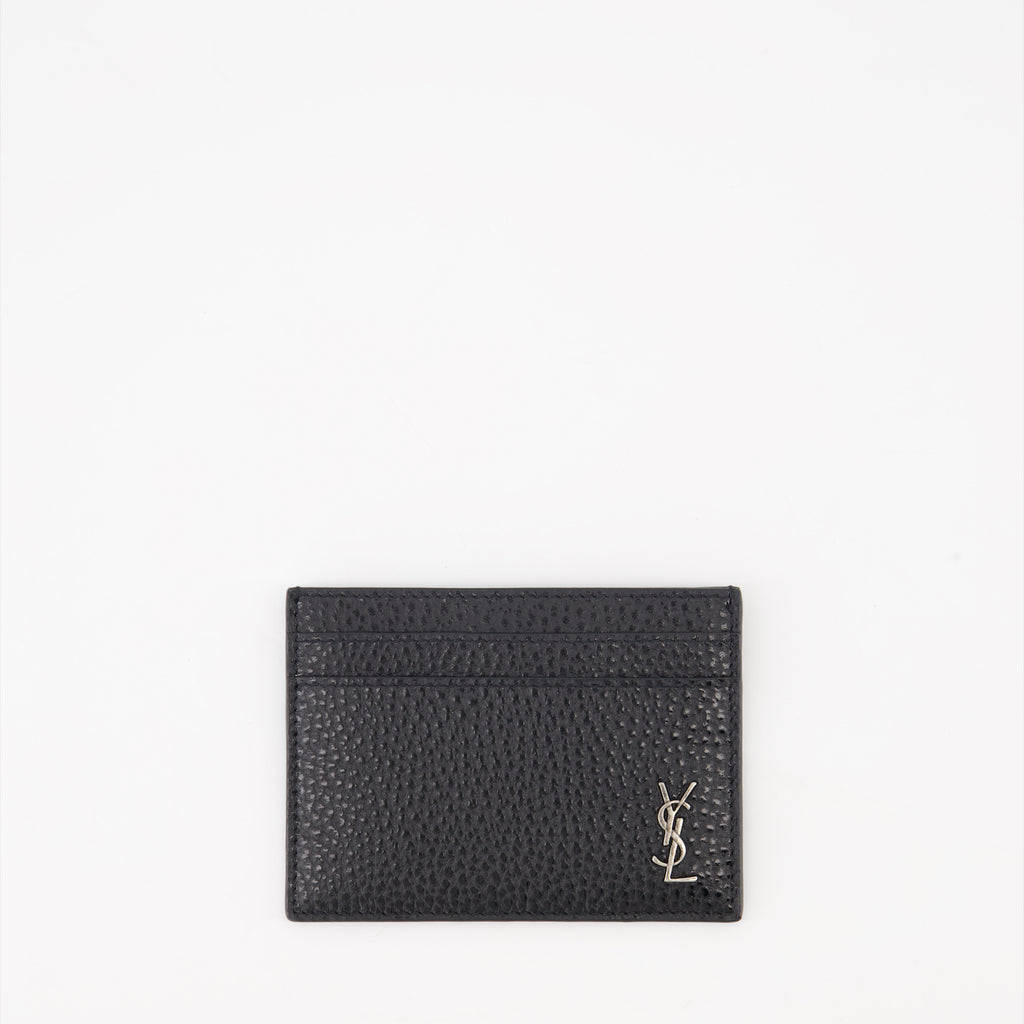 Small leather goods Cassandre leather card holder Saint Laurent Black Man