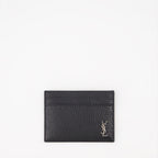 Small leather goods Cassandre leather card holder Saint Laurent Black Man