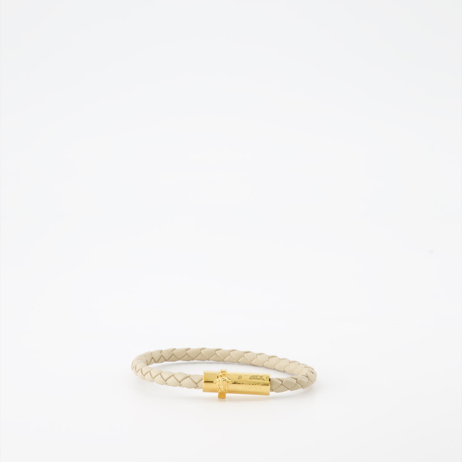 Braided leather bracelet