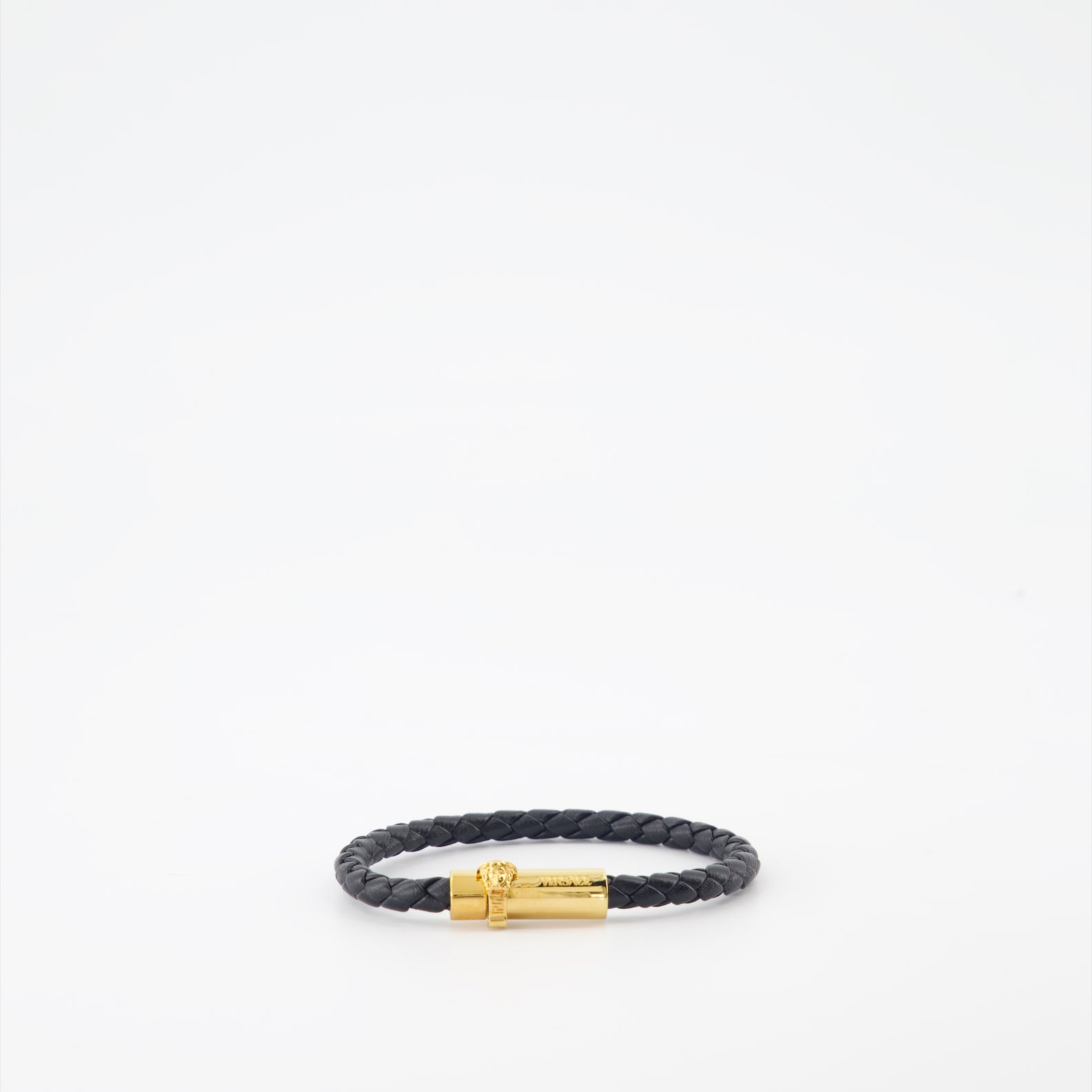 Joias Bracelet en cuir tressé Versace Preto Unissex