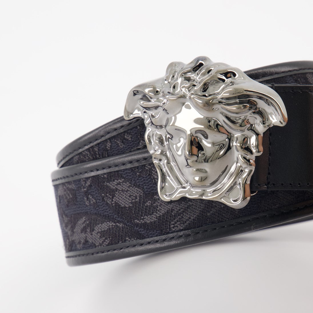 Ceintures Ceinture Medusa Barocco Versace Noir Homme