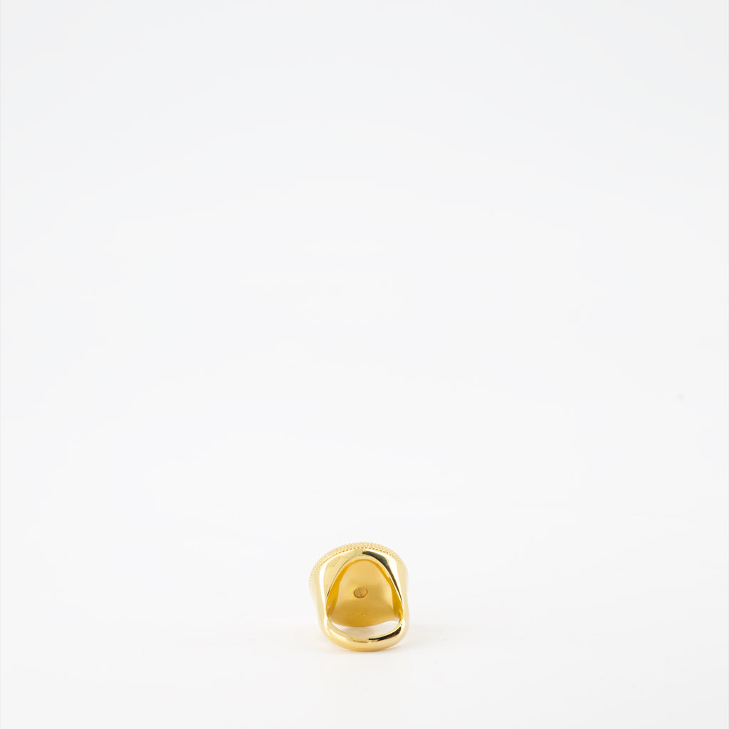 Bijoux Bague Medusa Versace Doré Unisexe