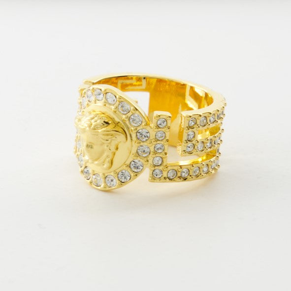 Bijoux Bague Medusa Versace Doré Femme