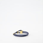 Jewelry Braided leather bracelet Versace Blue Man