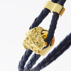 Jewelry Braided leather bracelet Versace Blue Man