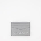 소형 가죽 제품 마이크로 4G 가죽 카드 홀더 Givenchy 회색 Homme