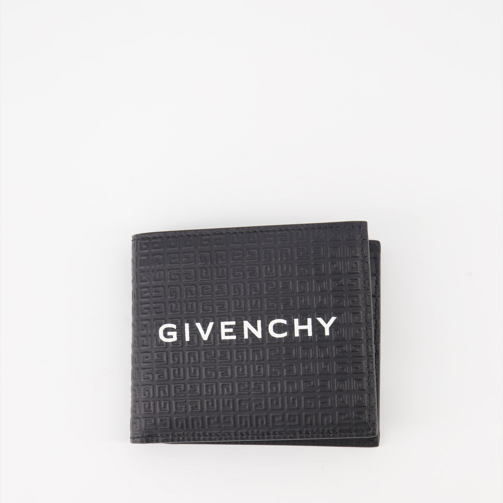 Kleine lederwaren Portefeuille en cuir micro 4G Givenchy Schwarz Homme